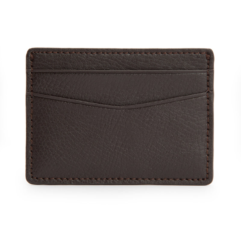 Blake Leather Credit Card Case with Ultrasuede Lining