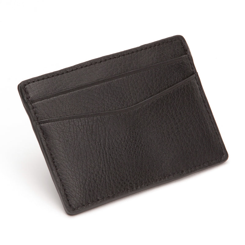 Blake Leather Credit Card Case with Ultrasuede Lining