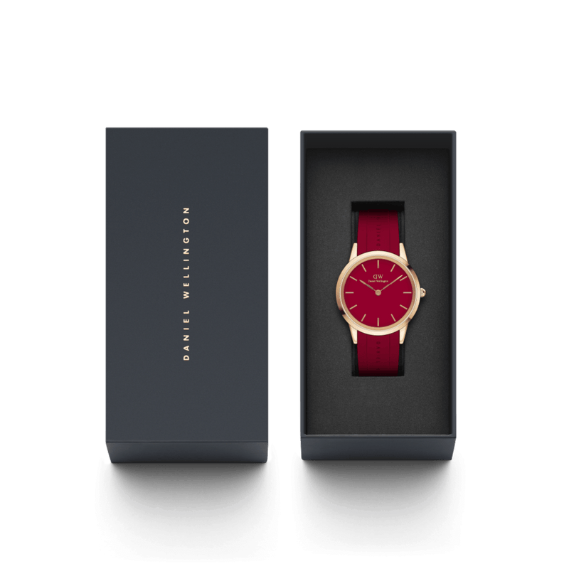 Daniel Wellington Iconic Motion Ruby 40mm Red Dial Watch DW00100502