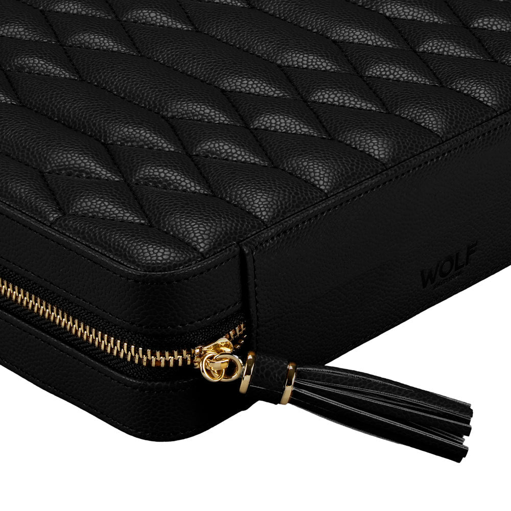 Wolf Lauren Large Zip Case in black recycled vegan leather — view 7