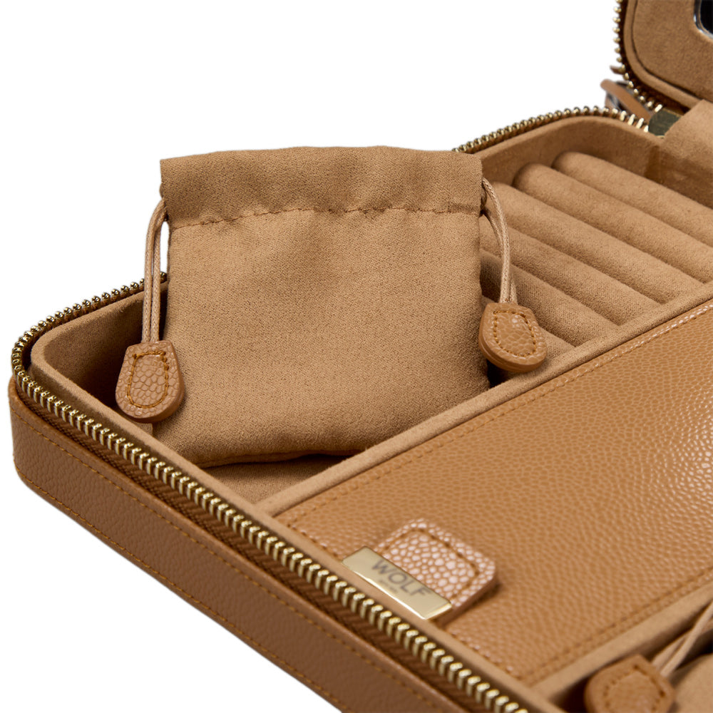 Wolf Lauren Large Zip Case in caramel recycled vegan leather — view 7