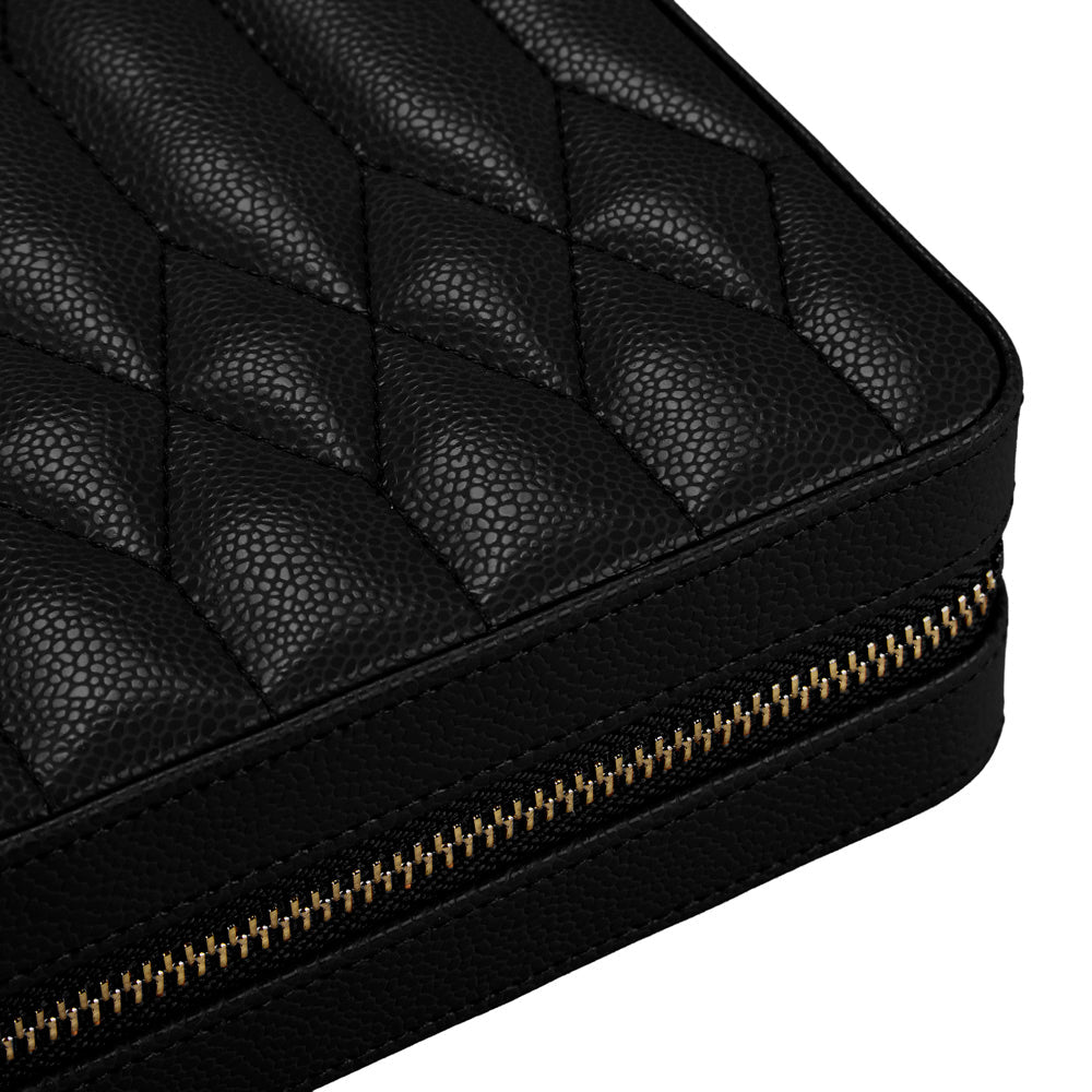 Wolf Lauren Zip Travel Case in black recycled vegan leather — view 5