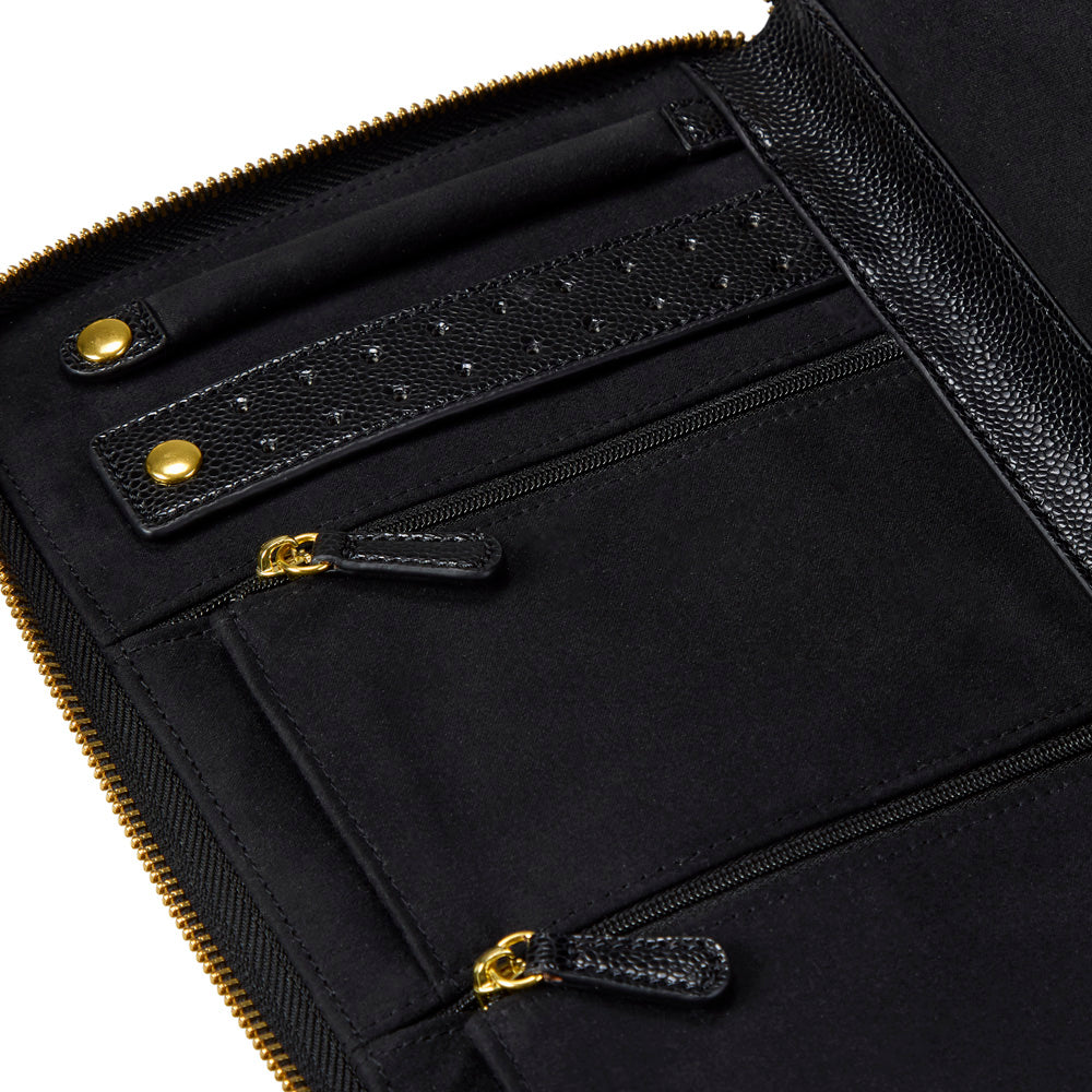 Wolf Lauren Large Portfolio in black recycled vegan leather — view 4