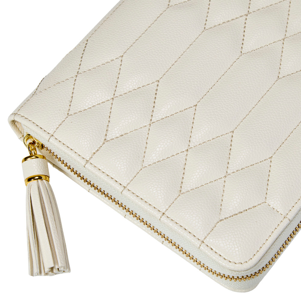Wolf Lauren Large Portfolio in ivory recycled vegan leather — view 5