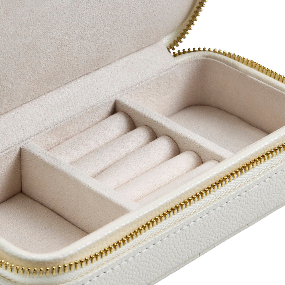 Wolf Lauren Medium Jewellery Box in ivory recycled vegan leather — view 8