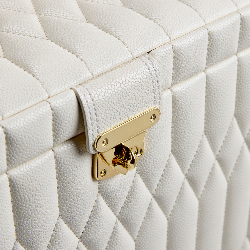 Wolf Lauren Extra Large Jewellery Box in ivory recycled vegan leather — view 5