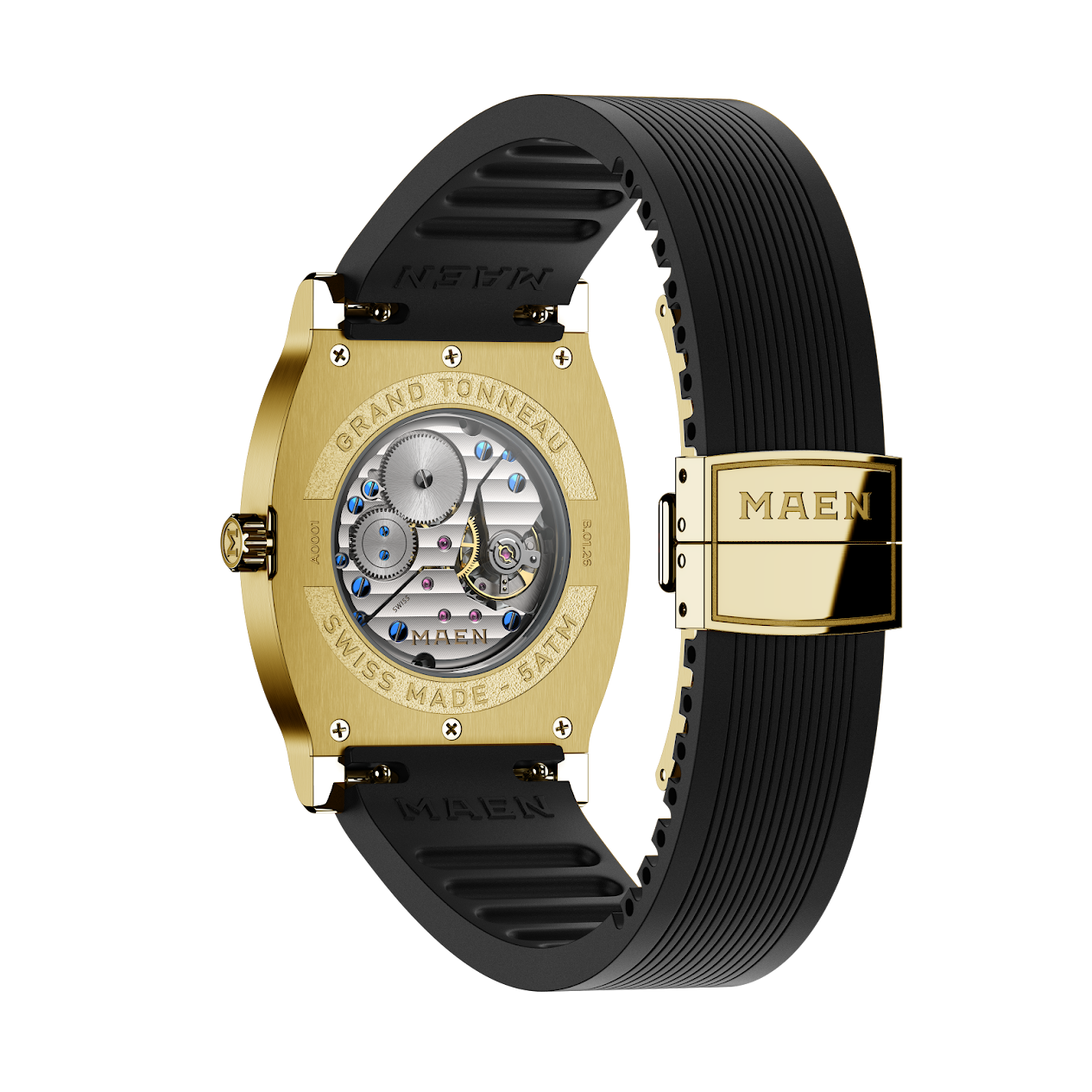 MAEN Grand Tonneau Ultra-Thin Gold Automatic Watch MNL.06