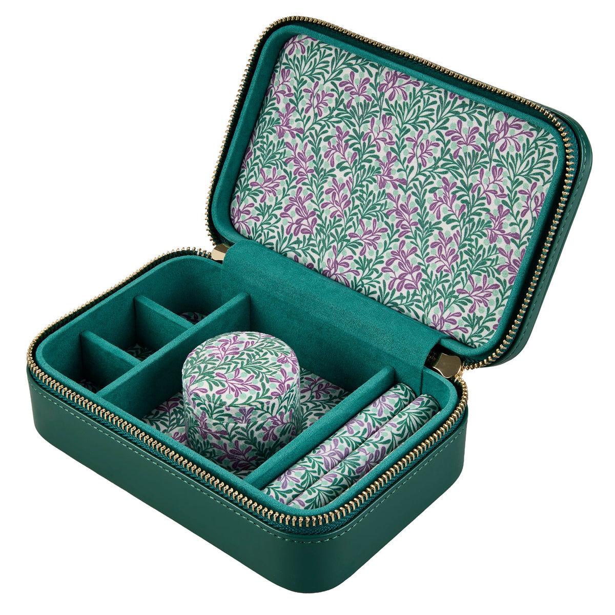 Wolf Sophia Travel Zip Case Forest Green Fruit Botanical