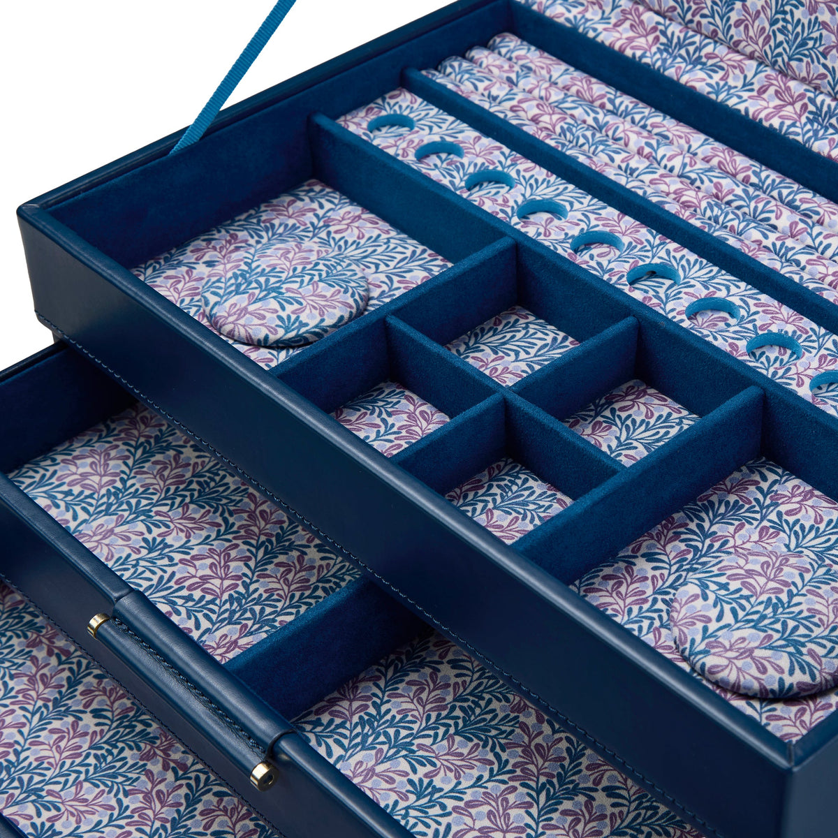 Wolf Sophia Jewellery Box with Drawers Indigo Fruit Botanical