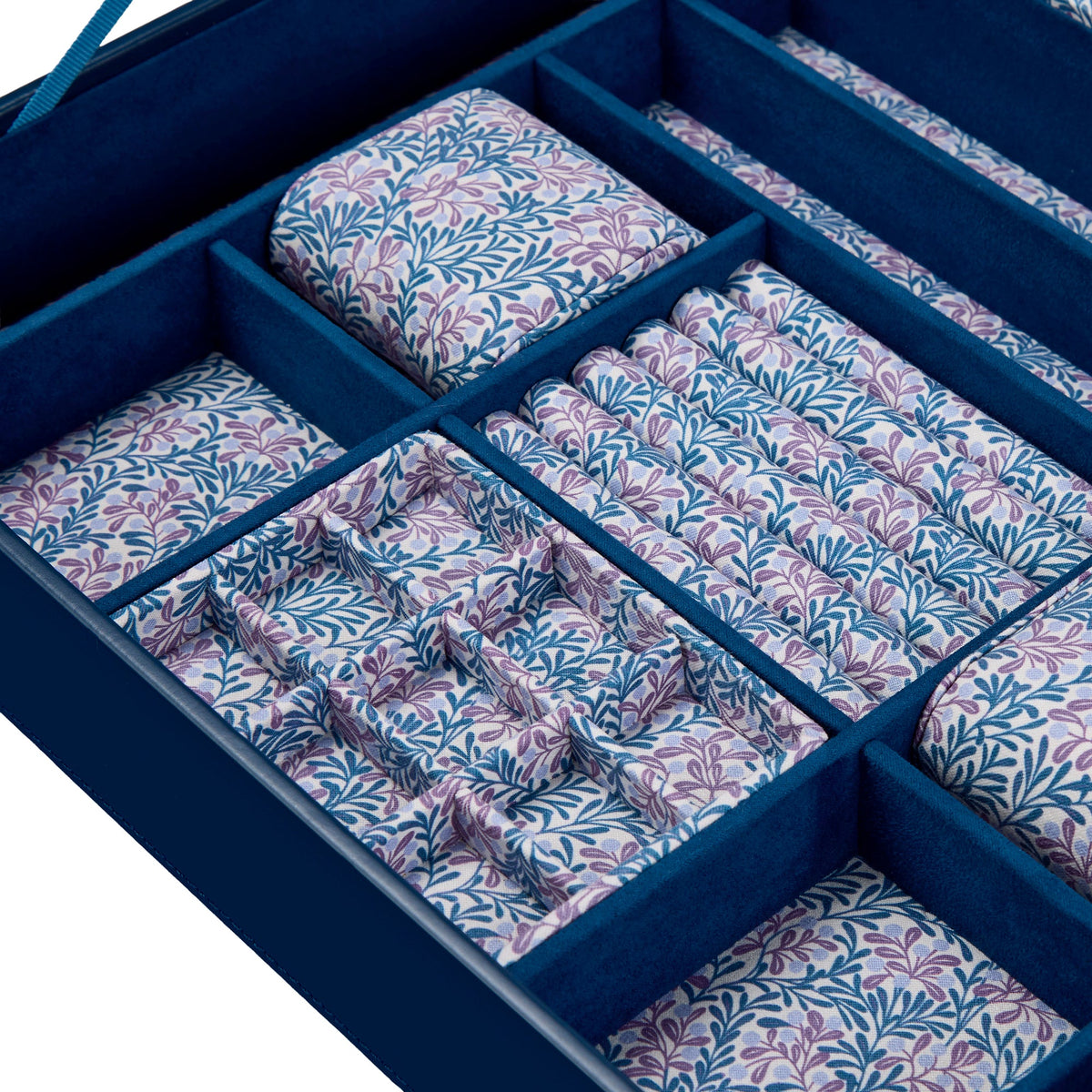 Wolf Sophia Jewellery Box with Window Indigo Fruit Botanical