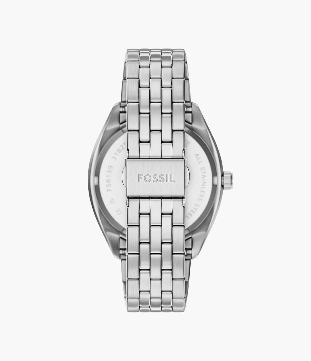 Fossil Campbell Three-Hand Day-Date Stainless Steel Watch FS6139
