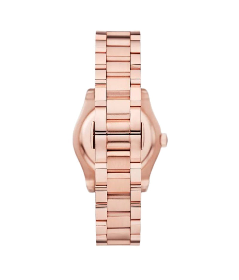 Armani Elegant Rose Gold Silver Dial Timepiece AR11558