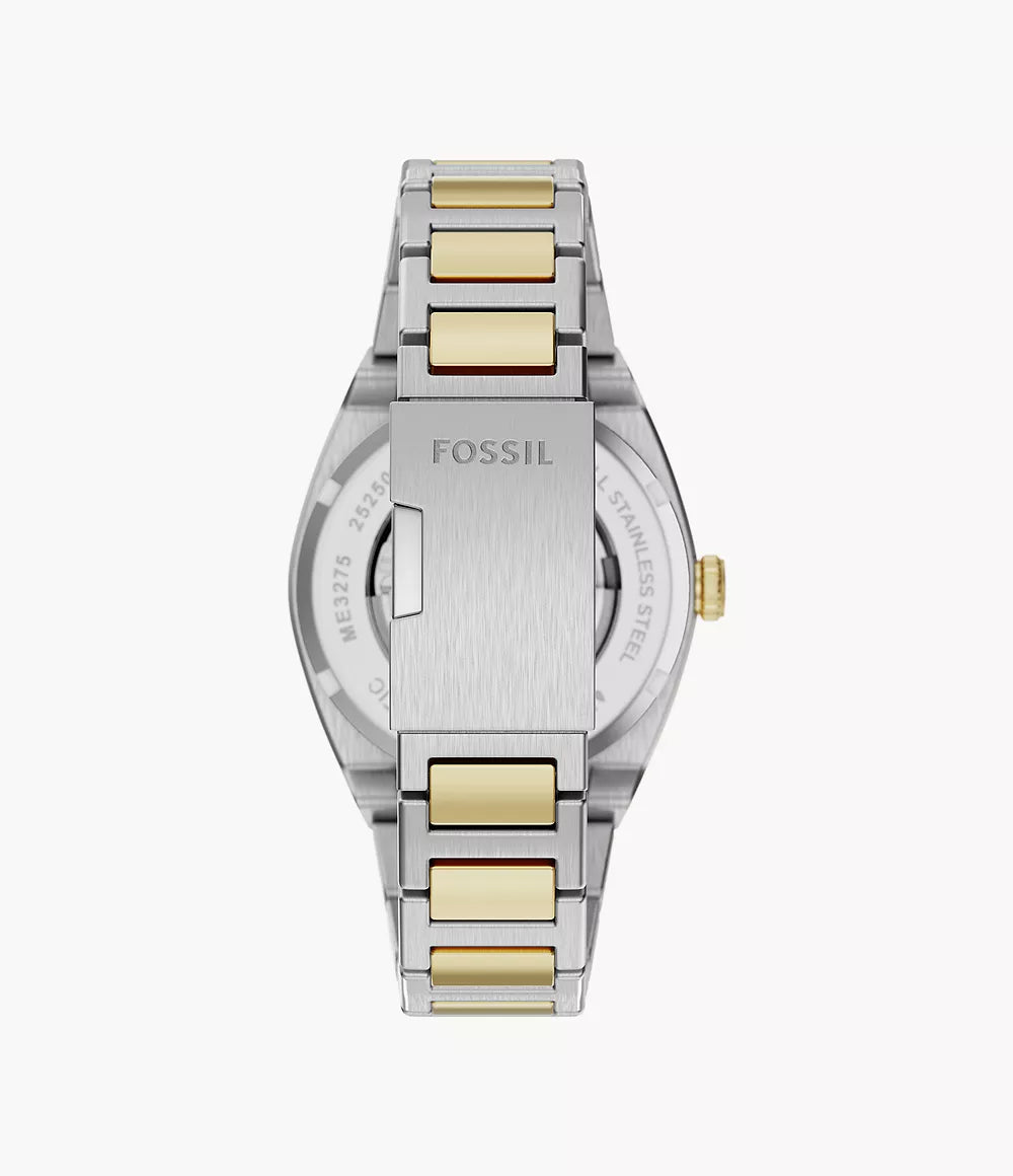 Fossil Everett Automatic Two-Tone Stainless Steel Watch ME3275