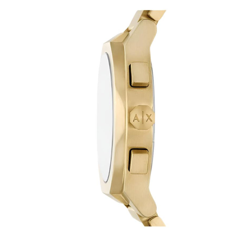 Armani Exchange Gold Chronograph Black Dial Watch AX4180