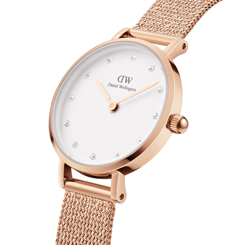 Daniel Wellington Petite 28mm Pressed Melrose Lumine White Dial Watch DW00100528