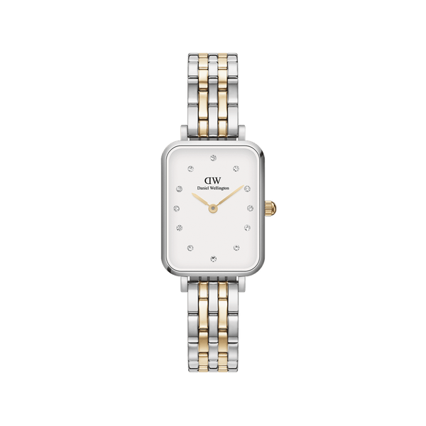 Daniel Wellington Quadro Lumine 20X26mm 5-Link White Watch DW00100625