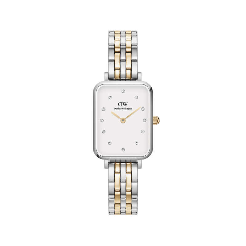 Daniel Wellington Quadro Lumine 20X26mm 5-Link White Watch DW00100625