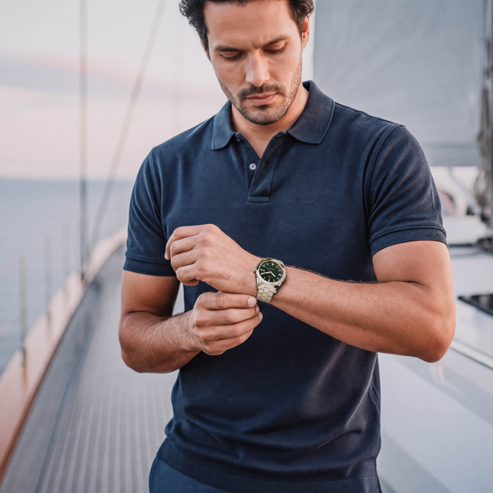 Edox Grand Ocean Green Dial 42mm Watch 5310237JMVID