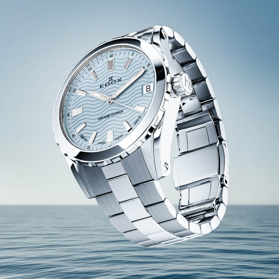 Edox Grand Ocean Blue Dial 33mm Watch 531033MBUCN