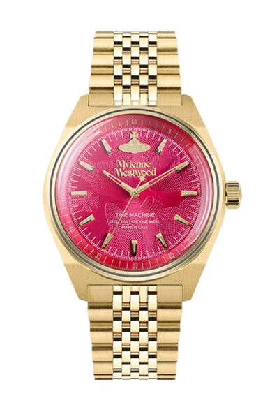 Vivienne Westwood Lady Sydenham 39mm Gold & Pink Watch