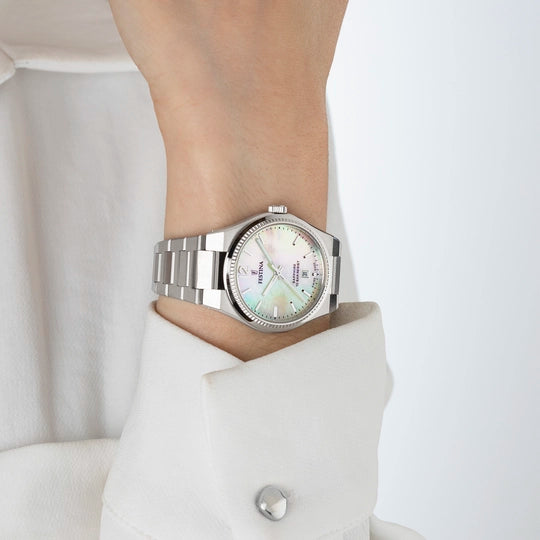 Festina Swiss Made Mother of Pearl Dial Stainless Steel Bracelet Women's Watch F20052/1