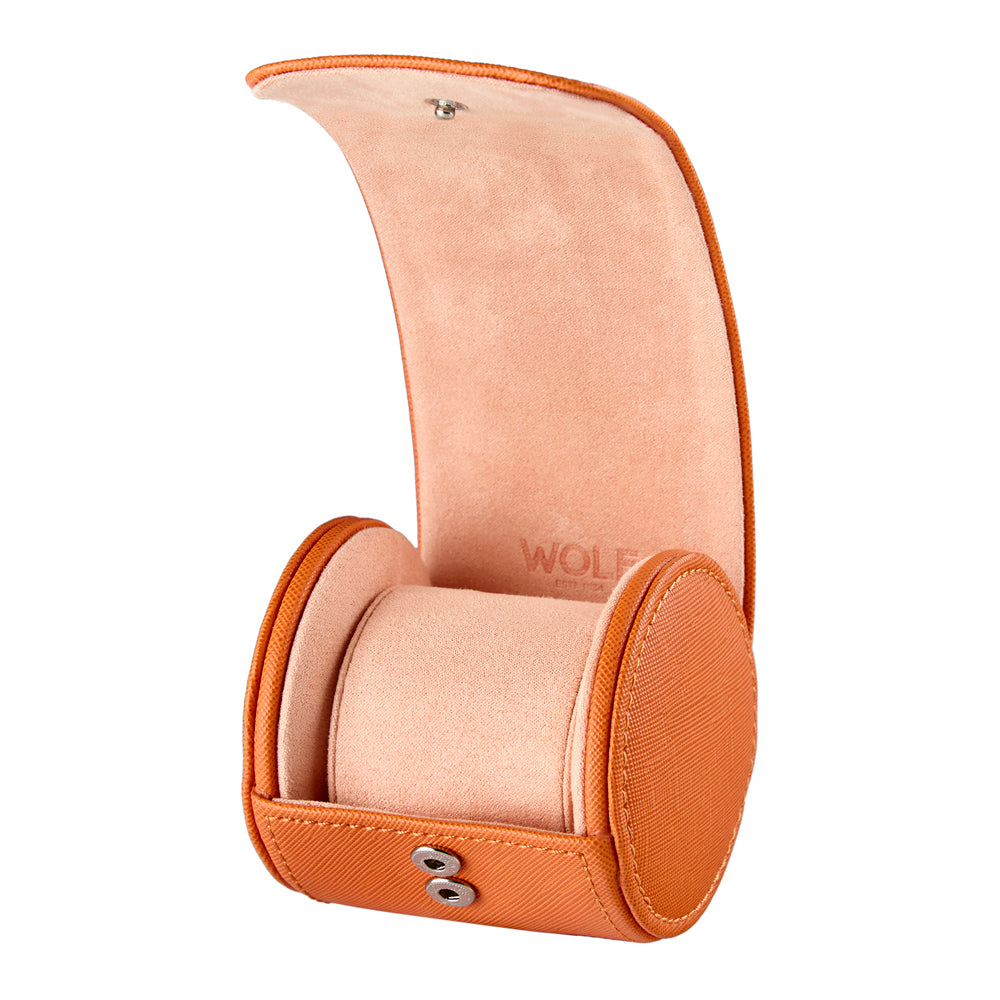 Wolf Single Watch Roll Seltzer Peach/Orange