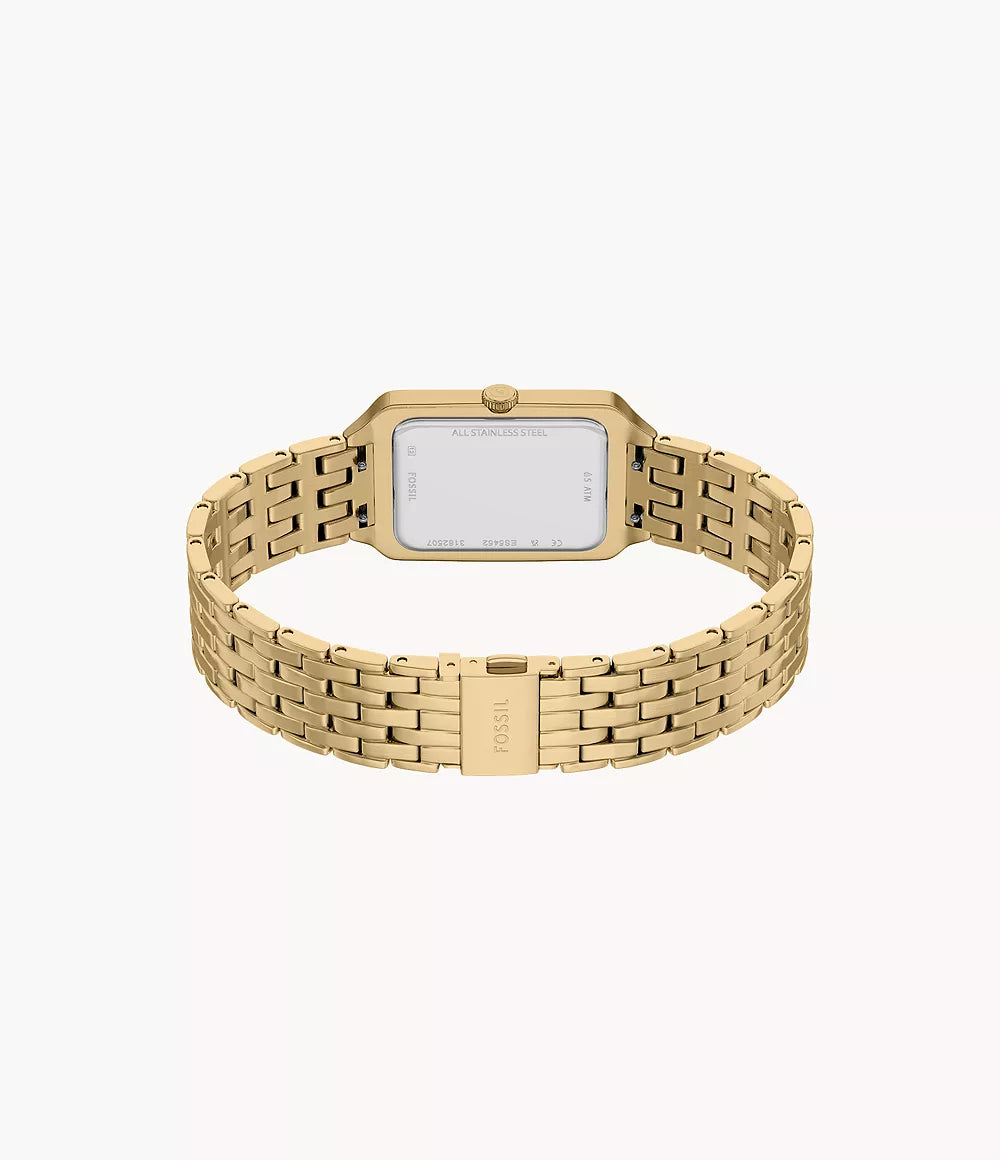 Fossil Raquel Three Hand Gold Stainless Steel Watch ES5452