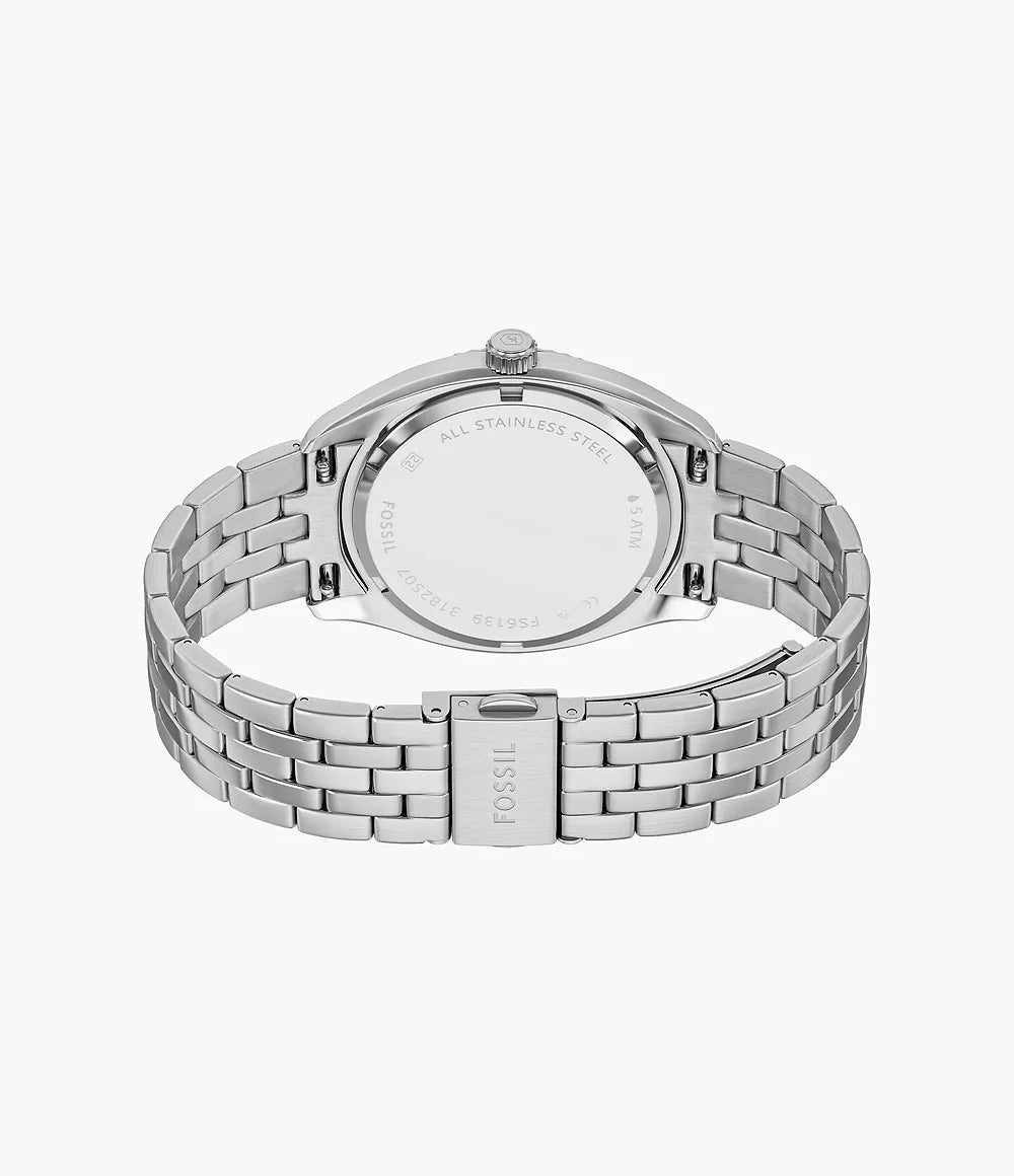 Fossil Campbell Three-Hand Day-Date Stainless Steel Watch FS6139