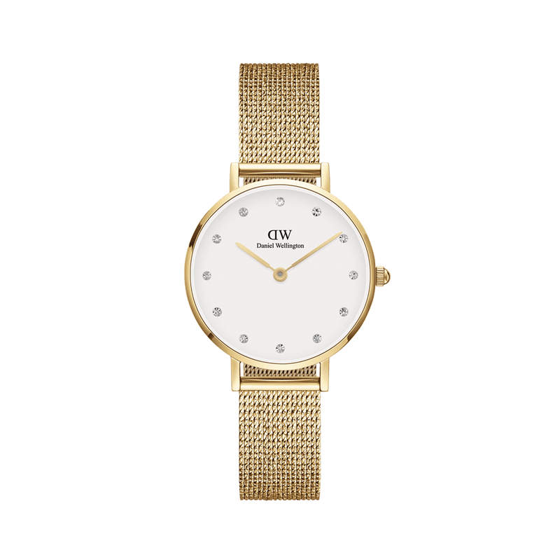 Daniel Wellington Petite 28mm Pressed Evergold Lumine White Watch DW00100604