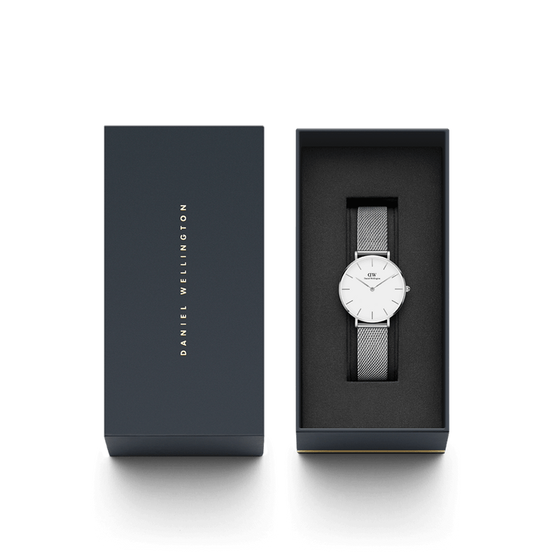 Daniel Wellington Petite 36mm Sterling White Dial Watch DW00100306