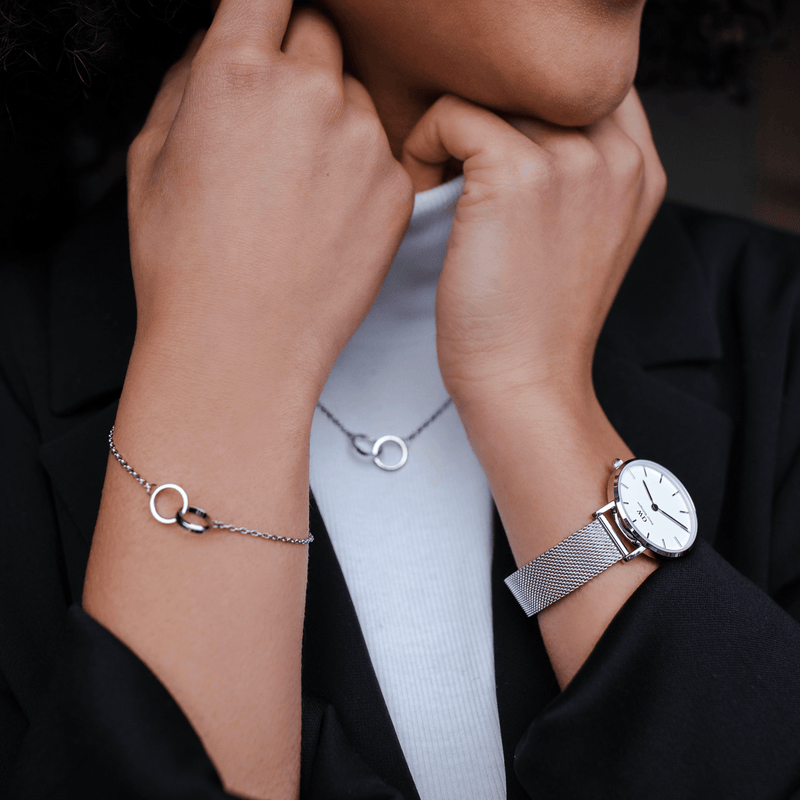 ブレスレット Daniel Wellington ELAN UNITY BRACELET 175mm DW00400164 Daniel Wellington Elan Unity Silver Bracelet 175mm