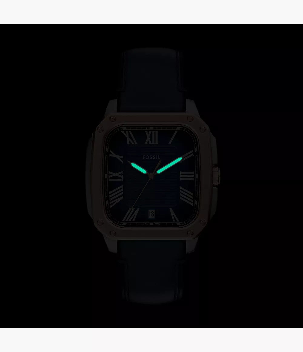 Fossil Crosby Three Hand Blue Leather Watch FS6149