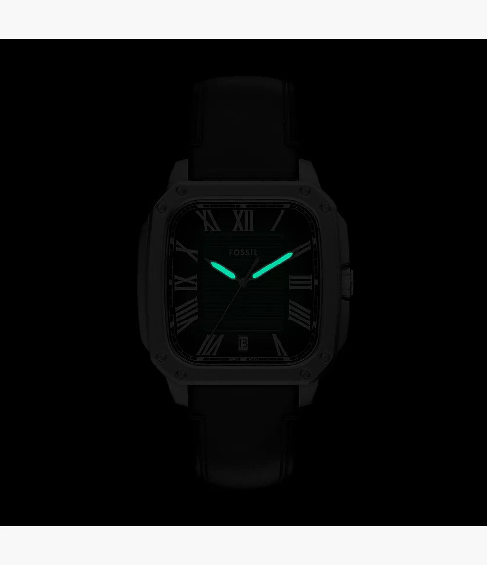 Fossil Crosby Three Hand Brown Leather Watch FS6150