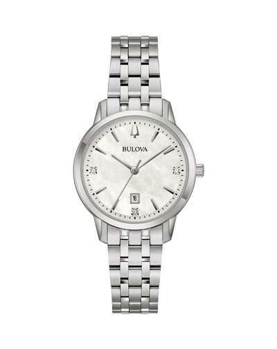 Bulova Timeless Elegance Stainless Steel Womens Watch Model 96P233