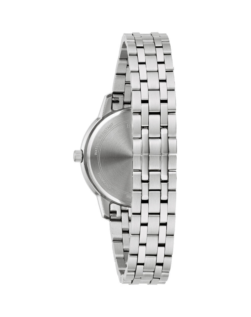 Bulova Timeless Elegance Stainless Steel Womens Watch Model 96P233