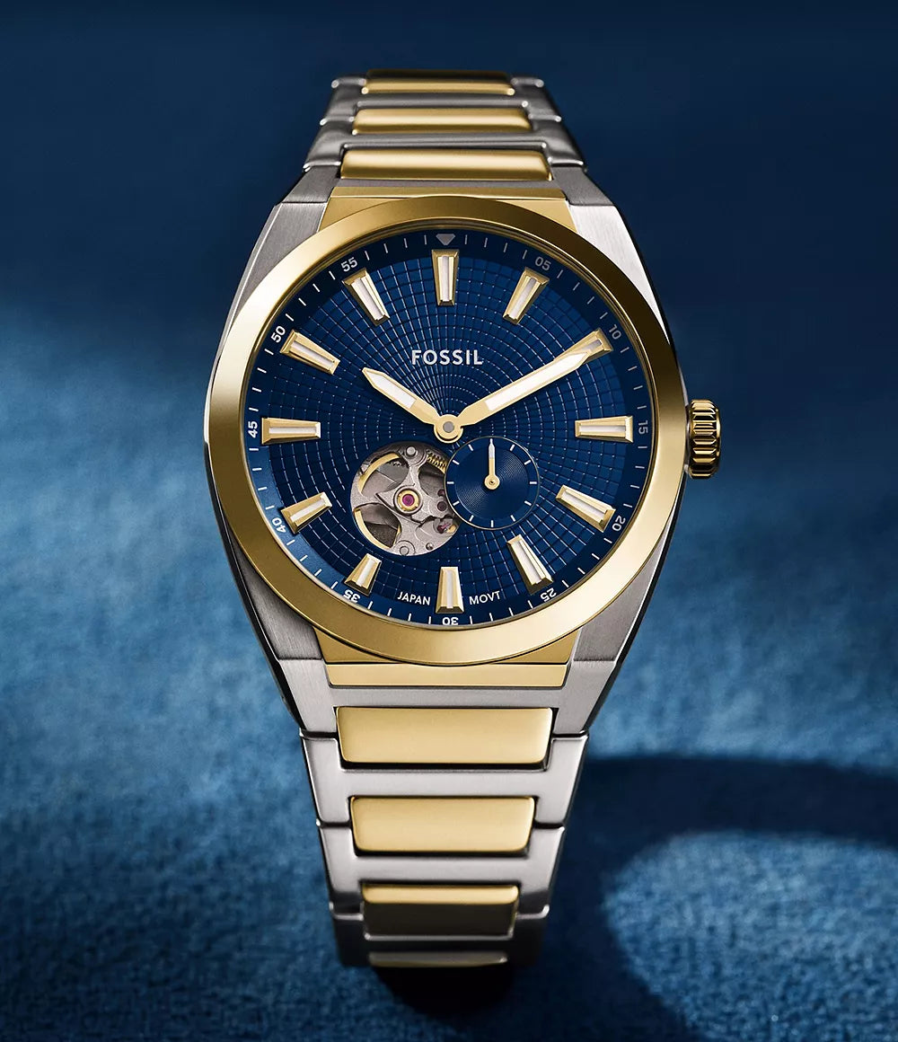 Fossil Everett Automatic Two-Tone Stainless Steel Watch ME3275