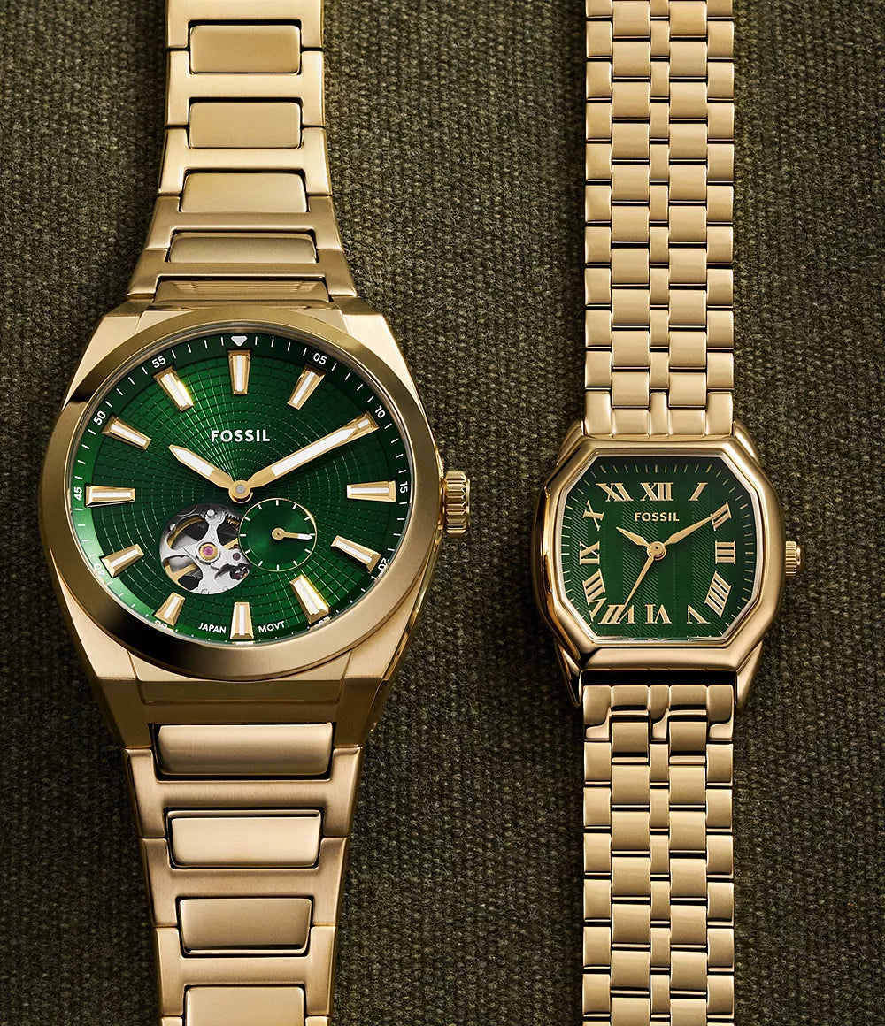 Fossil Everett Automatic Gold Stainless Steel Watch ME3276