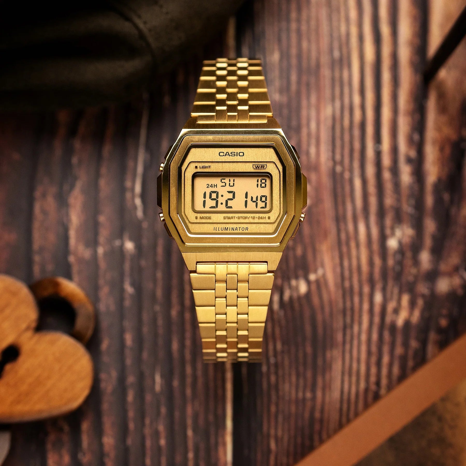 Casio Vintage Gold  Stainless Steel Band Watch A1000G-9D