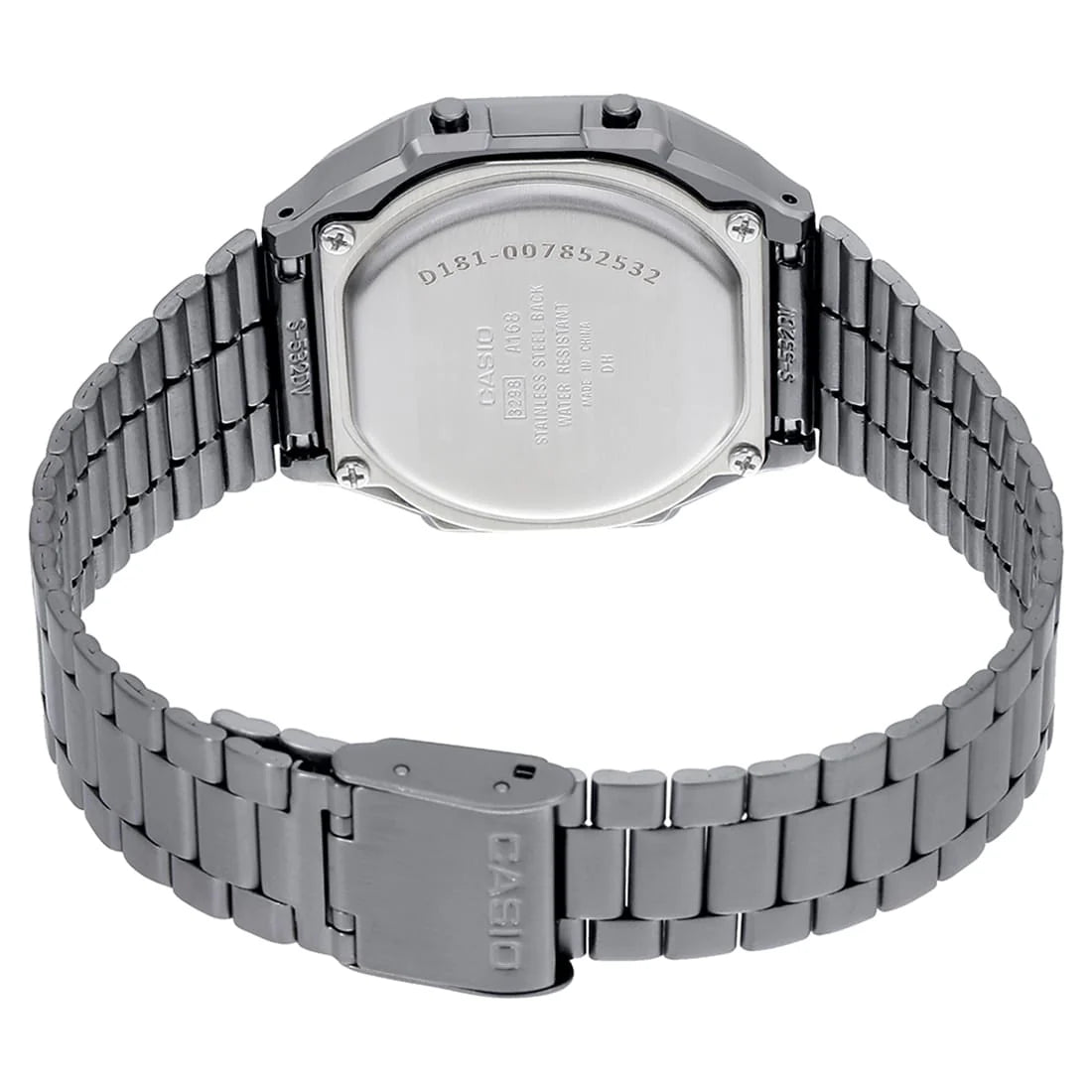 Casio Classic Digital Grey Stainless Steel White Dial Watch A168WGG-1A