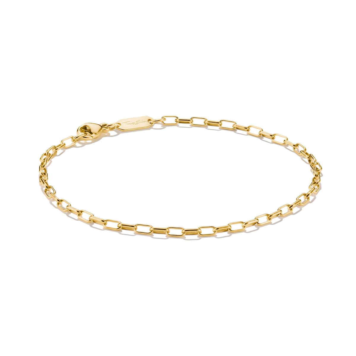 Thomas Sabo Gold-Tone Stainless Steel Paperclip Bracelet 2.3mm TA2206SY-19 TA2206SY-19 front packshot