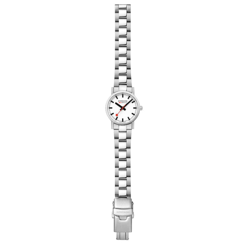 Mondaine Classic 30 mm White Dial Stainless Steel Watch A658.30323.11SBJ