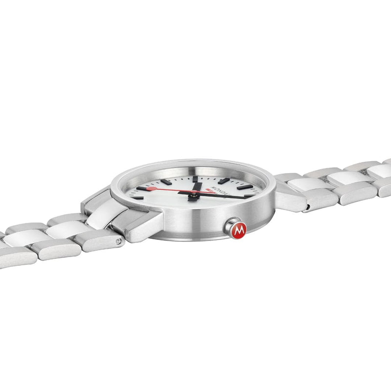 Mondaine Classic 30 mm White Dial Stainless Steel Watch A658.30323.11SBJ
