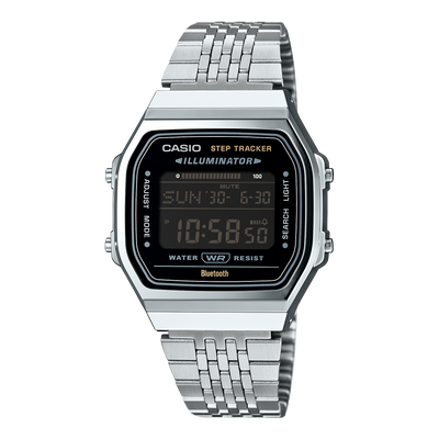 Casio Vintage Silver Stainless Steel Watch ABL100WE-1B