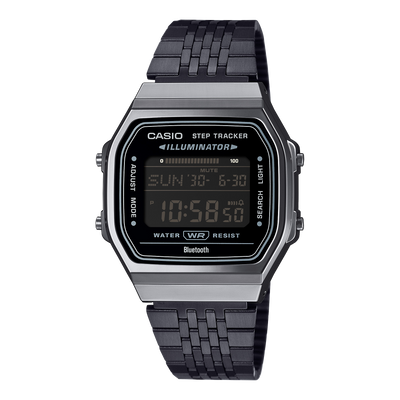Casio Vintage Black Stainless Steel Watch ABL100WEGG-1B