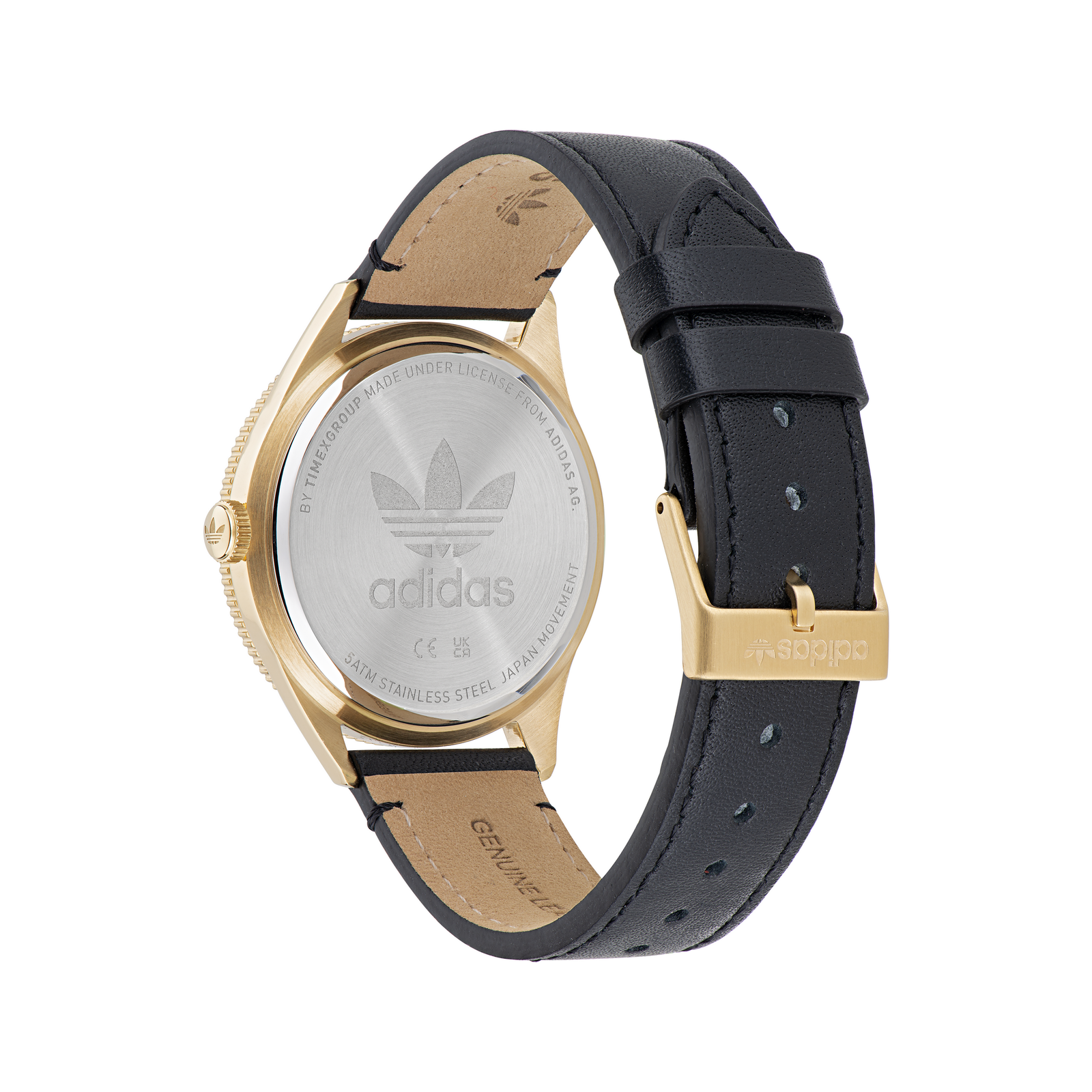 adidas black and gold watch