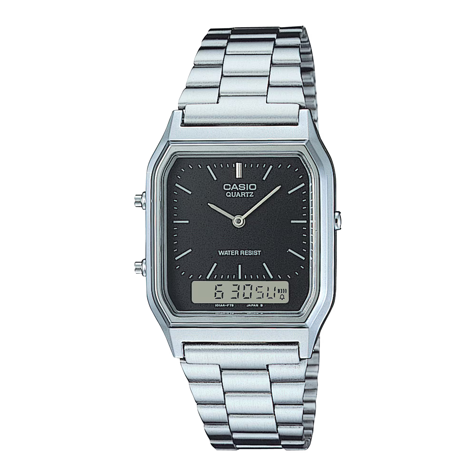 Casio Quartz Analog and Digital Black Dial Watch AQ230A-1D