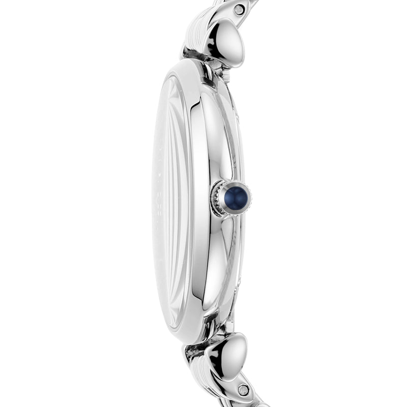 Emporio Armani Women's Blue Dial Silver Steel Watch AR11091