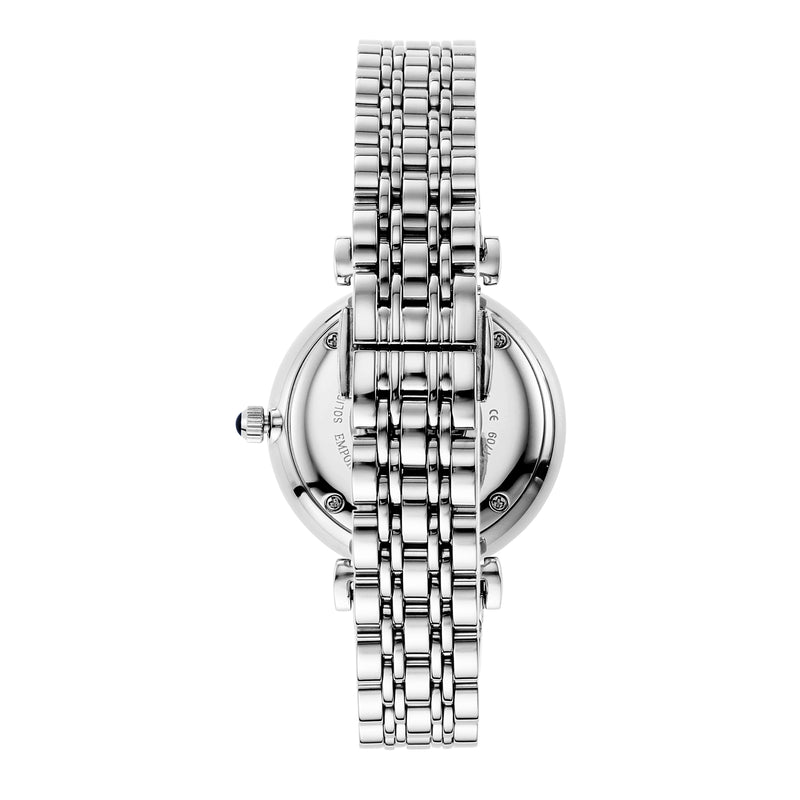 Emporio Armani Women's Blue Dial Silver Steel Watch AR11091