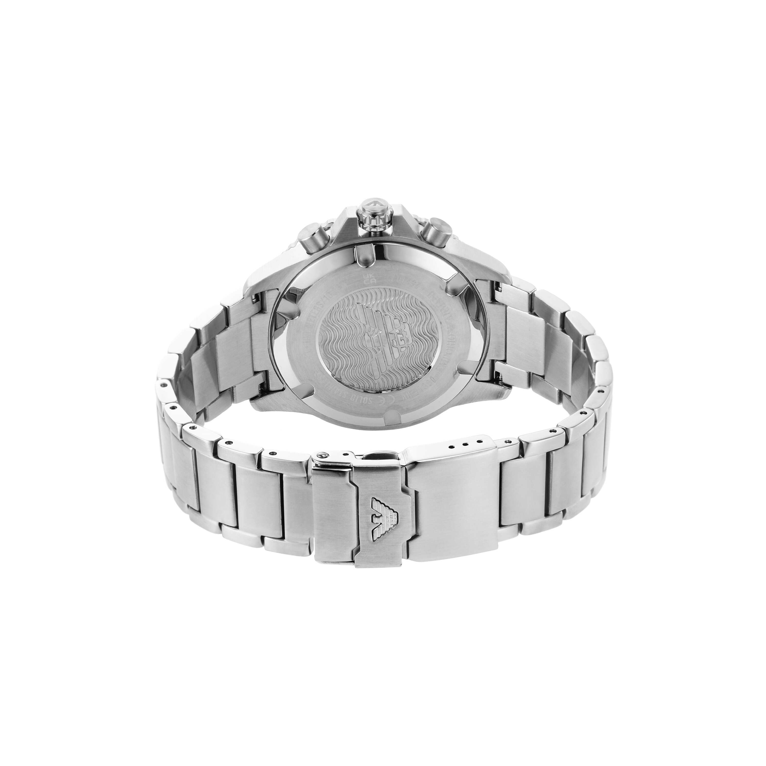 Emporio Armani Black Dial Silver Stainless Steel Watch AR11360