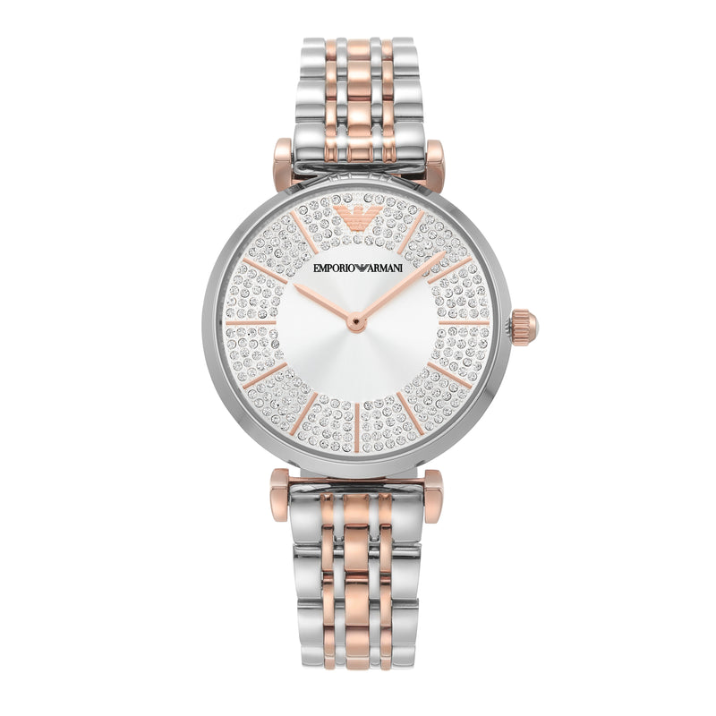 Emporio Armani Eco Luxe Two Tone Women's Watch Stainless Steel AR11537